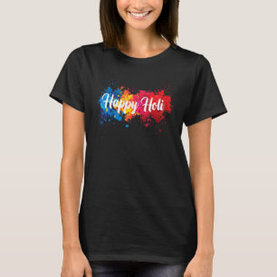 Happy Holi Frauenfamilie Kinder Cooles Paradies fü T-Shirt