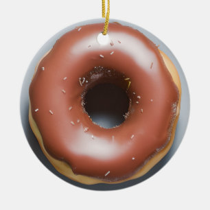 Happy Holi-Glaze   Funny Donut Puff Weihnachten Keramik Ornament