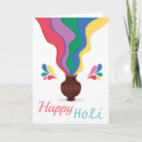 Happy Holi in White Background