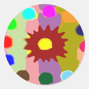 Happy Holi Pallet Knife 2 Runder Aufkleber
