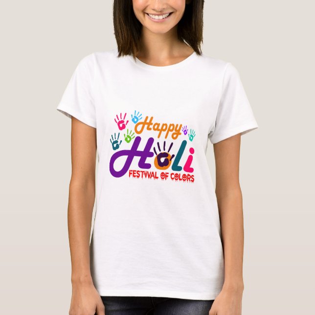 Happy Holi T - Shirt für Unisex (Vorderseite)