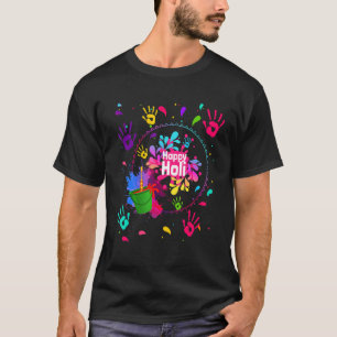 Happy Holi Women Men Kinder Farbe Indien 2022 T-Shirt
