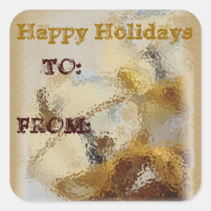 Happy Holiday Bells Étiquette cadeau