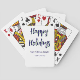 Happy Holiday Blau Grün Weihnachten stilvoll moder Spielkarten