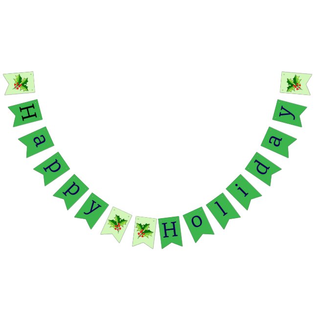 Happy Holiday Bunting Flags Wimpelkette (Alle)