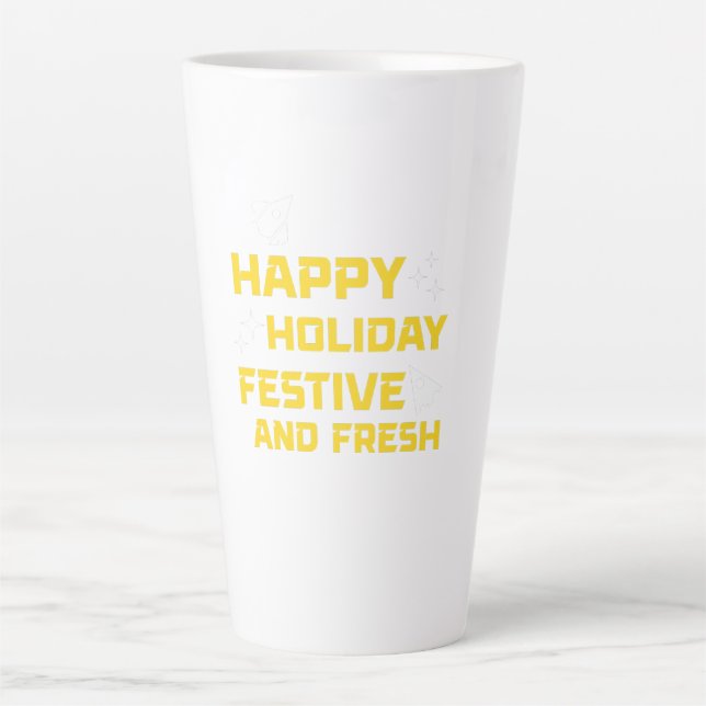 Happy Holiday, Festive and Fresh Milchtasse (Vorderseite)
