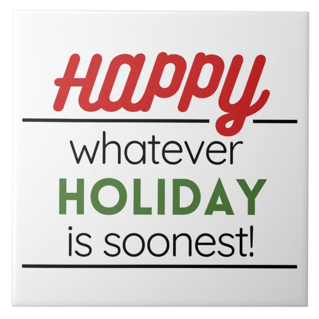 Happy holiday  fliese (Vorderseite)