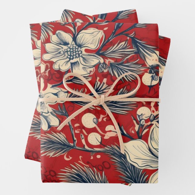 Happy Holiday Geschenkpapier Set (Beispiel)