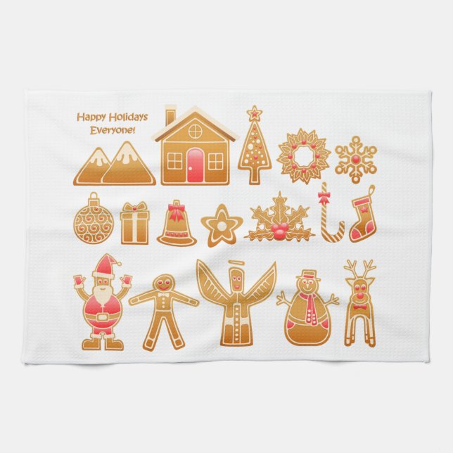 Happy Holiday Geschirrtuch (Horizontal)