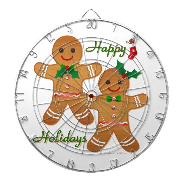 Happy Holiday Gingerbread Man Boy Girl Dartscheibe (vorne)