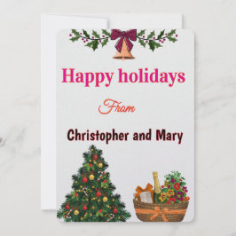 Happy Holiday Humorous Message Flat Holiday Card Feiertagskarte
