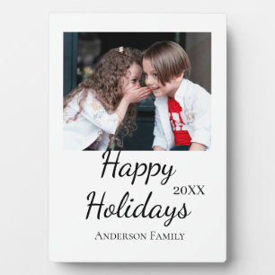 Happy Holiday Kinder Foto Moderne Geschenke Text Fotoplatte