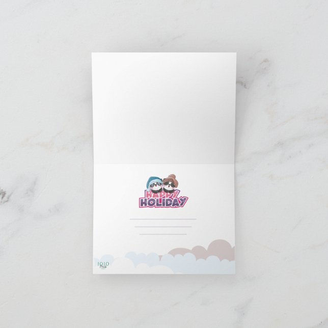 Happy Holiday Panda Einladung (Innenseite)