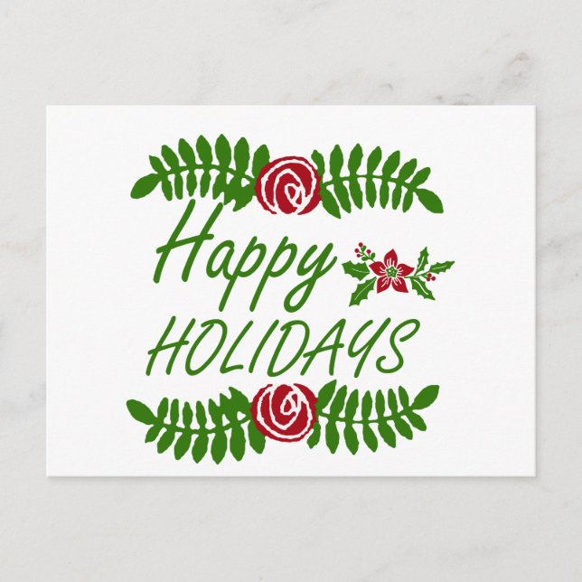 Happy Holiday Postkarte (Vorderseite)