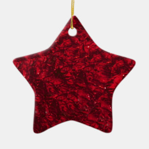 Happy Holiday Red Star Ornament