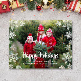 Happy Holiday Snowflake Weihnachten Postkarte
