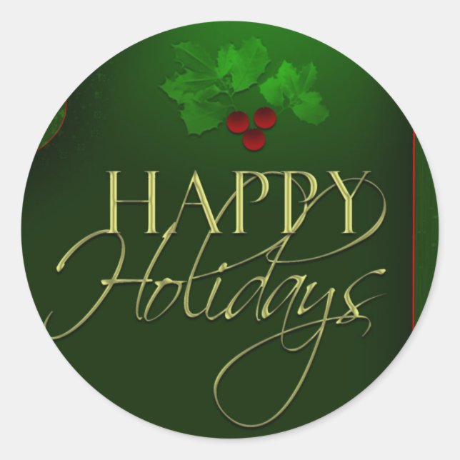 Happy Holiday Sticker (Vorderseite)