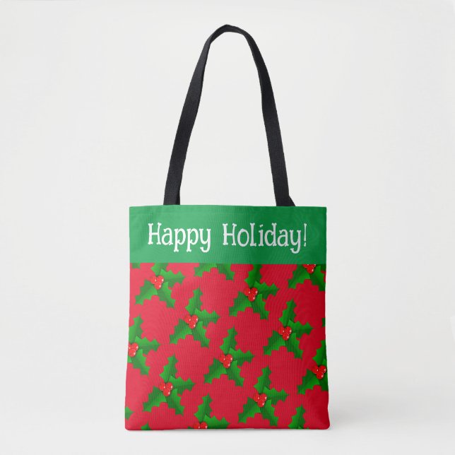 Happy Holiday Weihnachten Tasche anpassen (Vorderseite)