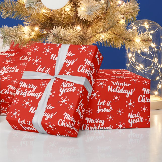 Happy Holiday Wishes  Wrapping Paper Geschenkpapier (Feiertage)