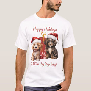 Happy Holidays 2 Hunde Oh, was Joy Hunde bringen T-Shirt
