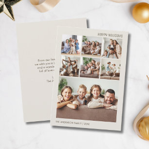 Happy Holidays 7 Family Foto Collage Weihnachten