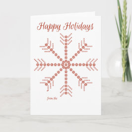 Happy Holidays - Ankerschneeflocke Karte