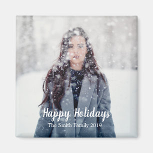 Happy Holidays Anpassbare Weihnachten Magnet