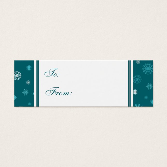 Happy Holidays Aquamarine Schneeflocken - Geschenk (Vorderseite)