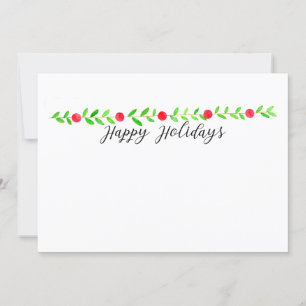 Happy Holidays, Aquarell Weihnachtsbanner Einladung