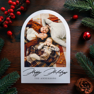 Happy Holidays Arch Foto Weihnachtskarte Einladung