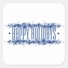 "Happy Holidays"-Aufkleber Quadratischer Aufkleber