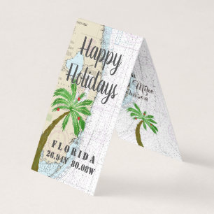 Happy Holidays aus Florida Nautical Gift Tags