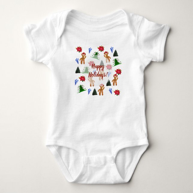 Happy Holidays Baby Bodysuit Baby Strampler (Vorderseite)