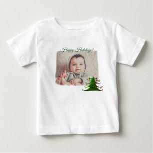 Happy Holidays Baby Foto Personalisiertes Shirt