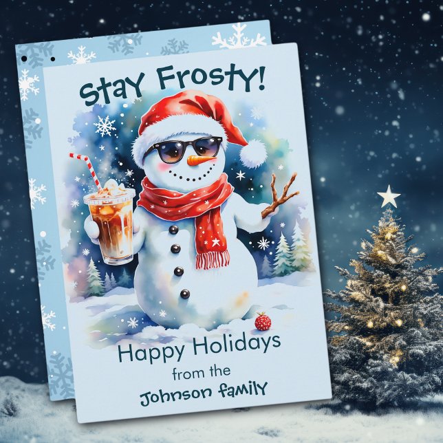 Happy Holidays Bleibe Frosty Snowman Weihnachten (Von Creator hochgeladen)