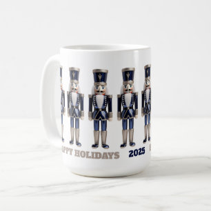 Happy Holidays Blue and Silver Nutcrackers Tasse