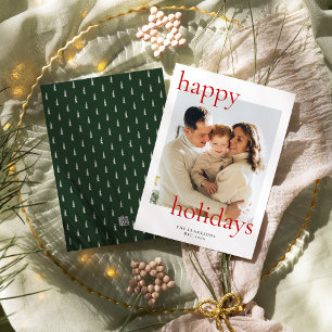 Happy Holidays Bold & Classic Feiertagskarte