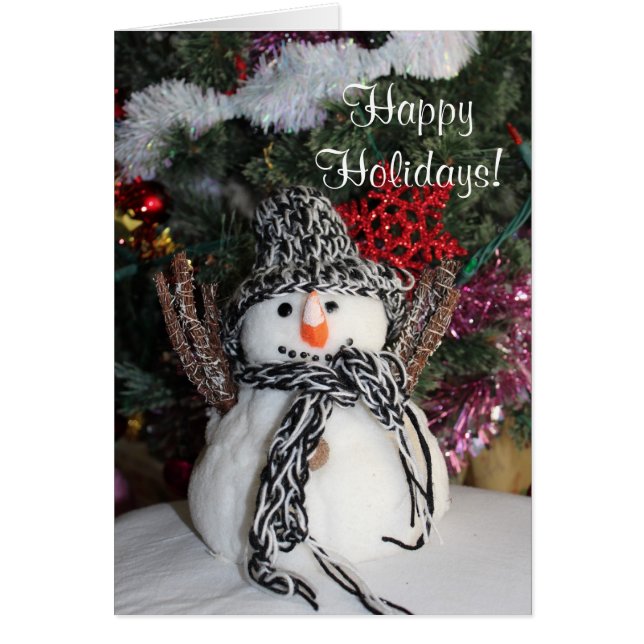 Happy Holidays bonhomme de neige (Devant)