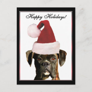 Happy Holidays Boxer Hund Postkarte