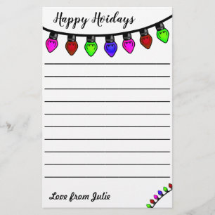 Happy Holidays buntes, festes Licht Papier