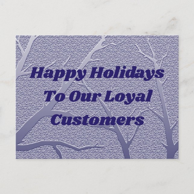 Happy Holidays Business Kundenempfehlung Postkarte (Vorderseite)