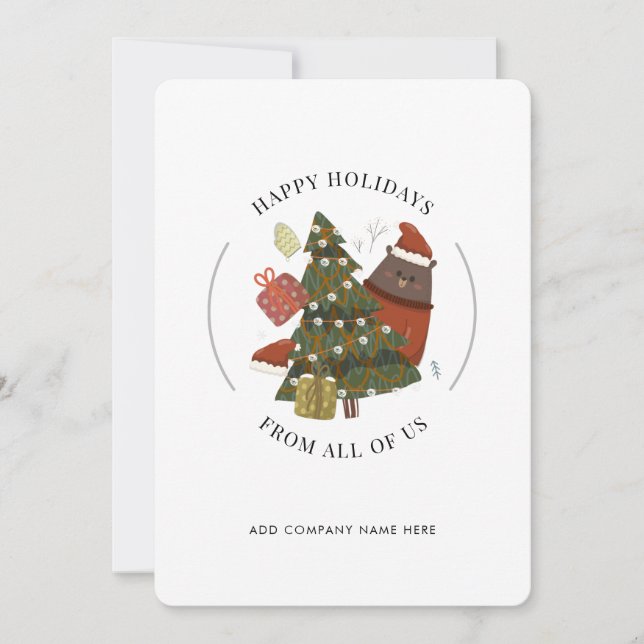 Happy Holidays Business Logo Weihnachten im Untern (Vorderseite)