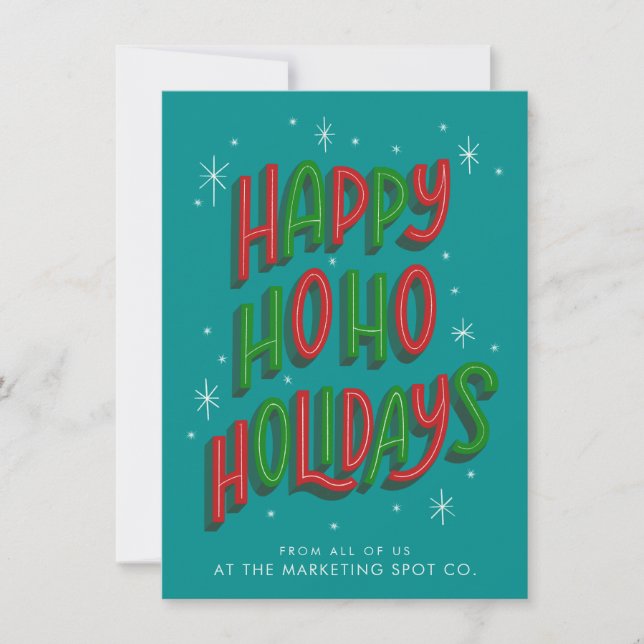 Happy Holidays Business Weihnachtskarte Feiertagskarte (Vorderseite)