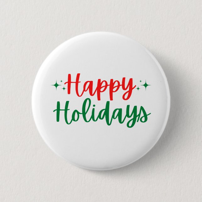 Happy Holidays Button (Vorderseite)
