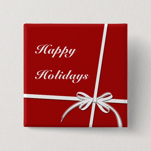 Happy Holidays Button (Vorderseite)
