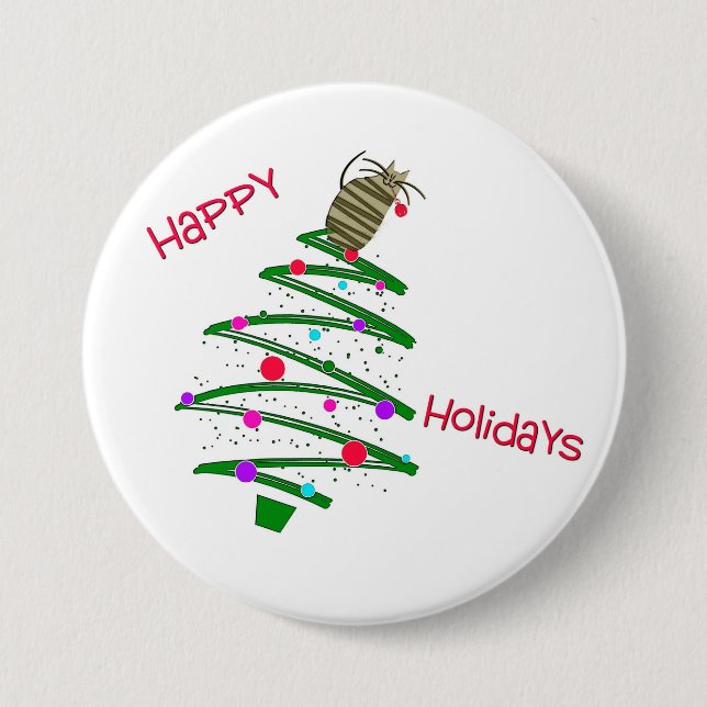 Happy Holidays Button (Vorderseite)