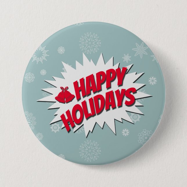 Happy Holidays Button (Vorderseite)