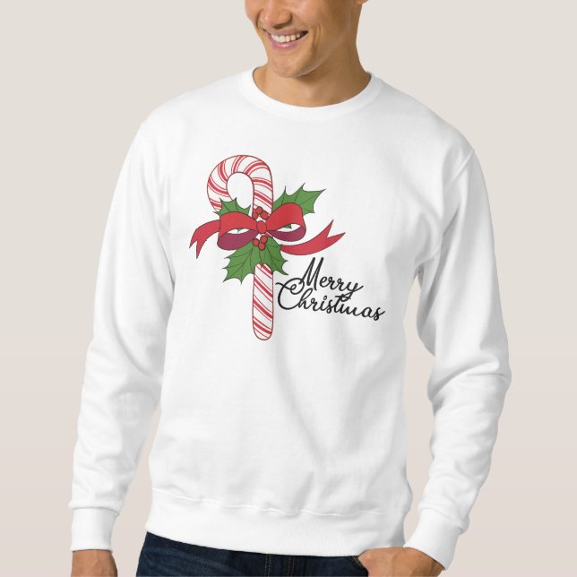 Happy Holidays Candy Cane Sweatshirt (Vorderseite)