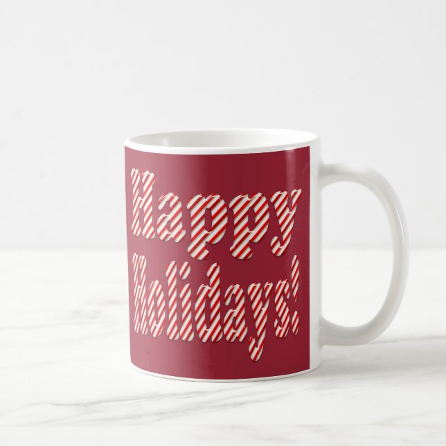 Happy Holidays Candy Cane Tasse (Rechts)