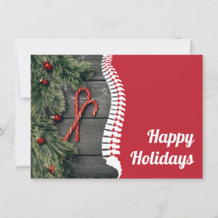 Happy Holidays Candy Canes Chiropractic Feiertagskarte